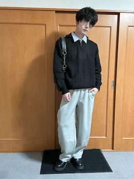 「アイテム（トップス）」を使った、いのこさん（メンズ・174cm）の秋コーディネート