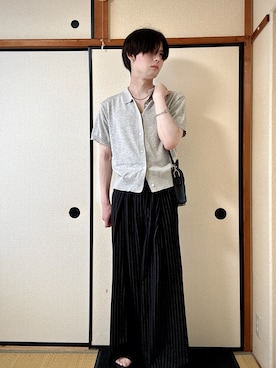 「ADRER（アドラー）のアイテム（パンツ）」を使った、いのこさん（メンズ・174cm）の夏コーディネート