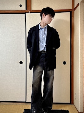 「ADRER（アドラー）のアイテム（テーラードジャケット）」を使った、いのこさん（メンズ・174cm）の春コーディネート