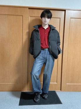 「アイテム（ダウンジャケット/コート）」を使った、いのこさん（メンズ・174cm）の秋コーディネート