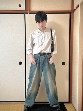 「H&M（エイチ・アンド・エム）のアイテム（パンツ）」を使った、いのこさん（メンズ・174cm）の春コーディネート