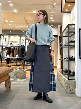 「キルトスカート」｜oyuさん（レディース・158cm）の秋コーディネート