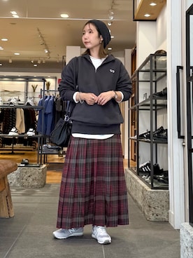 「アイテム（スウェット）」を使った、おゆさん（レディース・158cm）の秋コーディネート