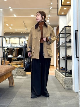 「アイテム（テーラードジャケット）」を使った、yukoさん（レディース・158cm）の秋コーディネート