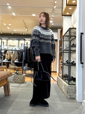 「URBAN RESEARCH DOORS WOMENS」｜「アイテム（ブーツ）」を使った、yukoさん（レディース・158cm）の冬コーディネート