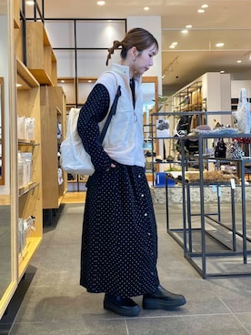 「かぐれ」｜「アイテム（ブルゾン）」を使った、yukoさん（レディース・158cm）の冬コーディネート