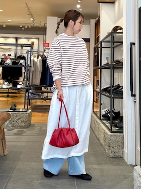 「RODE SKO（ロデスコ）のアイテム」を使った、おゆさん（レディース・158cm）の秋コーディネート