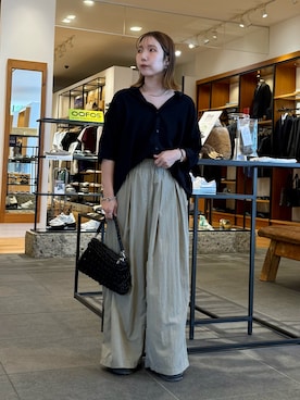 「大人カジュアルコーデ」｜「アイテム（サンダル）」を使った、おかもさん（レディース・158cm）の夏コーディネート