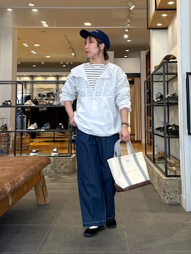 「FORK&SPOON（フォークアンドスプーン）のアイテム（トップス）」を使った、yukoさん（レディース・158cm）の春コーディネート