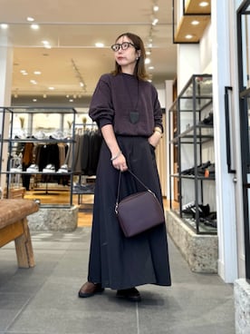 「アイテム（メガネ）」を使った、oyuさん（レディース・158cm）の秋コーディネート