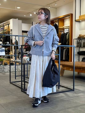 「URBAN RESEARCH DOORS（アーバンリサーチドアーズ）のクッショントート（トートバッグ）」を使った、yukoさん（レディース・158cm）の冬コーディネート