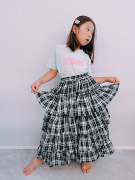 「アイテム（スカート）」を使った、punipuni1212さん（キッズ・123cm）の秋コーディネート