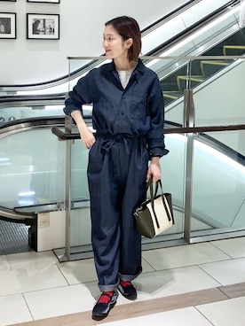 「ナチュラル×イエベ春」｜「アイテム（サロペット/オーバーオール）」を使った、yamaさん（レディース・162cm）の春コーディネート