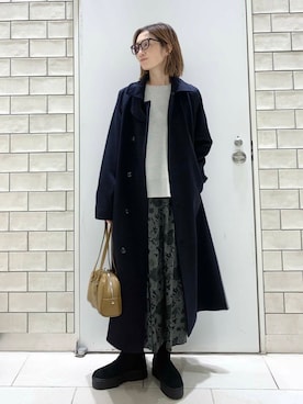 「doors」｜「アイテム（ピーコート）」を使った、yamaさん（レディース・162cm）の秋コーディネート