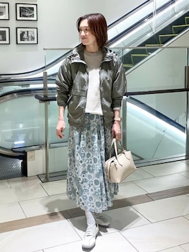 「ナチュラル×イエベ春」｜「アイテム（ジャケット/アウター）」を使った、yamaさん（レディース・162cm）の春コーディネート