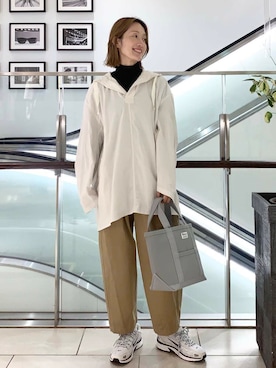 「アーバンリサーチドアーズ」｜「アイテム（チュニック）」を使った、yamaさん（レディース・162cm）の秋コーディネート