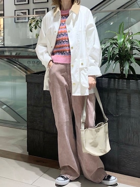 「Barbour（バブアー）の『別注』Barbour　BEDALE（その他アウター）」を使った、yamaさん（レディース・162cm）の秋コーディネート