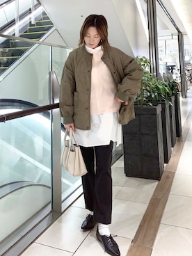 「かぐれ」｜「アイテム（ブルゾン）」を使った、yamaさん（レディース・162cm）の秋コーディネート