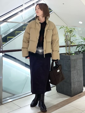 「GYMPHLEX（ジムフレックス）のアイテム（ジャケット/アウター）」を使った、yamaさん（レディース・162cm）の秋コーディネート