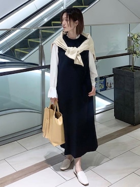 「ナチュラル×イエベ春」｜「アイテム（ワンピース/ドレス）」を使った、yamaさん（レディース・162cm）の春コーディネート