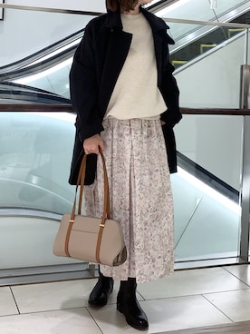 「かぐれ」｜「アイテム（ピーコート）」を使った、yamaさん（レディース・162cm）の冬コーディネート