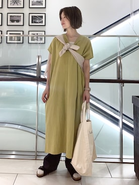 「L.L.Beanトート」｜yamaさん（レディース・162cm）の夏コーディネート