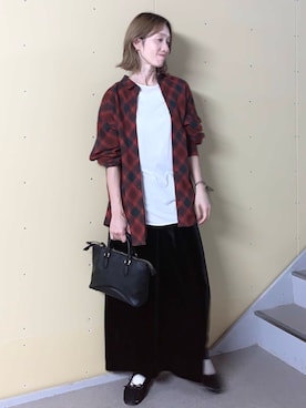 「アイテム（ヘアゴム）」を使った、yamaさん（レディース・162cm）の秋コーディネート