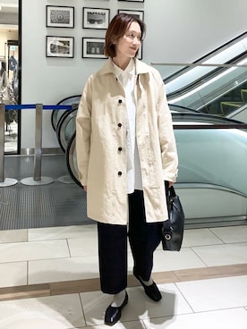 「ナチュラル×イエベ春」｜「アイテム（ジャケット/アウター）」を使った、yamaさん（レディース・162cm）の春コーディネート