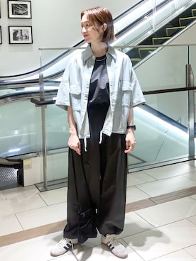 「EKAL（エカル）のアイテム（オールインワン・サロペット）」を使った、yamaさん（レディース・162cm）の春コーディネート
