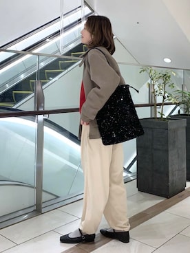 「URBAN RESEARCH DOORS（アーバンリサーチドアーズ）のタートルネックニット（ニット/セーター）」を使った、yamaさん（レディース・162cm）の冬コーディネート