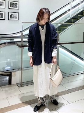 「ナチュラル×イエベ春」｜「アイテム（ワンピース/ドレス）」を使った、yamaさん（レディース・162cm）の春コーディネート