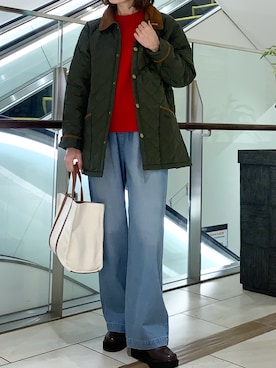 「かぐれ」｜「アイテム（ブルゾン）」を使った、yamaさん（レディース・162cm）の冬コーディネート