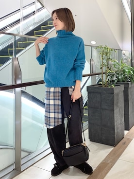「ROKX（ロックス）のアイテム（パンツ）」を使った、yamaさん（レディース・162cm）の秋コーディネート