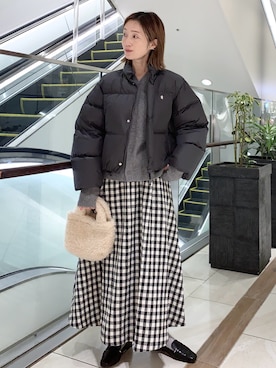 「GYMPHLEX（ジムフレックス）のアイテム（ジャケット/アウター）」を使った、yamaさん（レディース・162cm）の秋コーディネート
