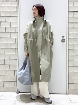 「アイテム（ステンカラーコート）」を使った、yamaさん（骨格ナチュラル・レディース・162cm）の冬コーディネート