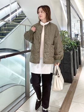 FORK&SPOON リバーシブルノーカラーブルゾンを使った人気ファッション