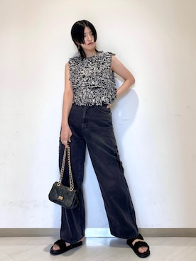「RODE SKO」｜「アイテム（サンダル）」を使った、のぐさん（レディース・165cm）の夏コーディネート