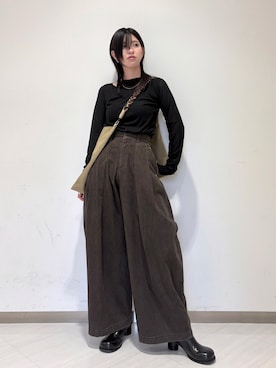 「KBF（ケイビーエフ）のアイテム（シューズ）」を使った、のぐさん（レディース・165cm）の春コーディネート