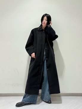 「アイテム（ステンカラーコート）」を使った、のぐさん（レディース・165cm）の秋コーディネート