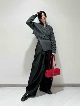 「KBF（ケイビーエフ）のシアーベロアシャーリングスリーブトップス（Tシャツ/カットソー）」を使った、のぐさん（レディース・165cm）の秋コーディネート