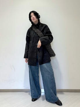 「アイテム（カバーオール）」を使った、のぐさん（レディース・165cm）の秋コーディネート