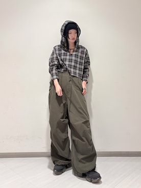 「アイテム（ニットキャップ/ビーニー）」を使った、のぐさん（レディース・165cm）の夏コーディネート