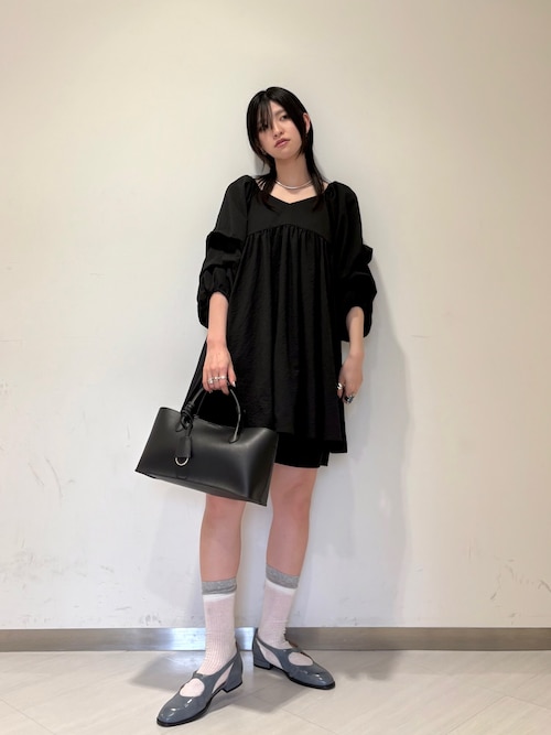 タックスリーブミニワンピース