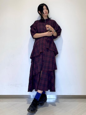 「grounds（グラウンズ）のアイテム」を使った、のぐさん（レディース・165cm）の夏コーディネート
