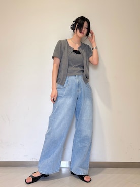 「KBF（ケイビーエフ）のアイテム（シューズ）」を使った、のぐさん（レディース・165cm）の春コーディネート