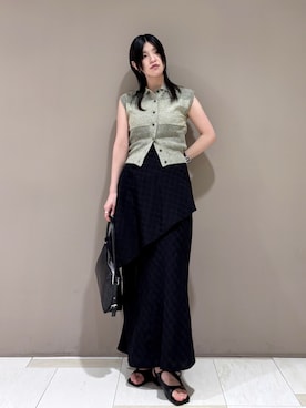 「アイテム（セットアップ）」を使った、のぐさん（レディース・165cm）の春コーディネート