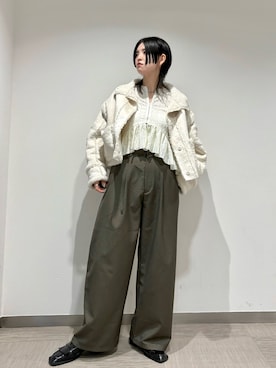 「リバーシブル」｜「アイテム（ローファー）」を使った、のぐさん（レディース・165cm）の秋コーディネート