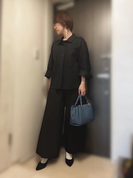 「Mila Owen（ミラオーウェン）のアイテム（その他アウター）」を使った、きゃんさん（レディース・164cm）の春コーディネート