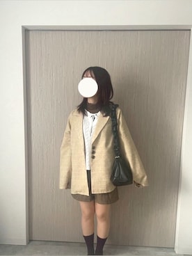 「アイテム（テーラードジャケット）」を使った、うさまっちゃさん（レディース・150cm）の秋コーディネート