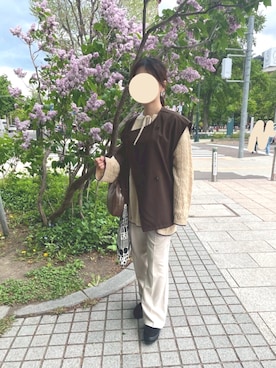 「アイテム（スラックス）」を使った、うさまっちゃさん（レディース・150cm）の秋コーディネート